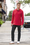 PREMIUM COTTON® ADULT LONG SLEEVE DOUBLE PIQUÉ POLO | GI85900