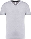 MEN'S PIQUÉ KNIT V-NECK T-SHIRT | KA374