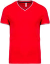 MEN'S PIQUÉ KNIT V-NECK T-SHIRT | KA374