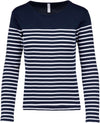 LADIES’ LONG-SLEEVED BRETON STRIPE TOP | KA386
