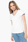 LADIES' PIQUÉ KNIT V-NECK T-SHIRT | KA394