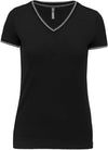 LADIES' PIQUÉ KNIT V-NECK T-SHIRT | KA394