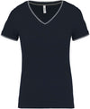 LADIES' PIQUÉ KNIT V-NECK T-SHIRT | KA394