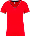 LADIES' PIQUÉ KNIT V-NECK T-SHIRT | KA394
