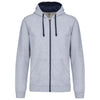MEN'S CONTRAST HOODED FULL ZIP SWEATSHIRT | KA466