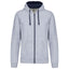 MEN'S CONTRAST HOODED FULL ZIP SWEATSHIRT | KA466