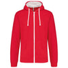 MEN'S CONTRAST HOODED FULL ZIP SWEATSHIRT | KA466