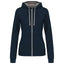 LADIES’ CONTRAST HOODED FULL ZIP SWEATSHIRT | KA467