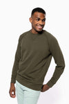 MEN'S ORGANIC COTTON CREW NECK RAGLAN SLEEVE SWEATSHIRT | KA480