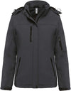 LADIES’ HOODED SOFTSHELL LINED PARKA | KA651