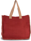 JUTE BAG WITH CONTRAST STITCHING | KI0248