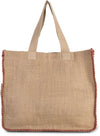 JUTE BAG WITH CONTRAST STITCHING | KI0248