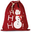 COTTON BAG WITH SNOWMAN DESIGN AND DRAWCORD CLOSURE | KI0745