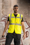 COMFORT EXECUTIVE SAFETY VEST "HAMBURG" - MULTIFUNCTIONAL WITH POCKETS | KXCMF