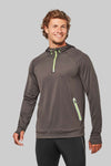 ZIP NECK HOODED SPORTS SWEATSHIRT | PA360