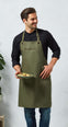 ‘BARLEY’ CONTRAST STITCH SUSTAINABLE BIB APRON | PR121