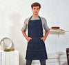 JEANS STITCH DENIM BIB APRON | PR126