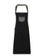 'DIVISION' WAXED LOOK DENIM BIB APRON WITH FAUX LEATHER | PR136
