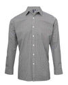 MEN'S LONG SLEEVE GINGHAM COTTON MICROCHECK SHIRT | PR220
