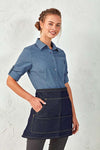 WOMEN'S CROSS-DYE ROLL SLEEVE POPLIN BAR SHIRT | PR317