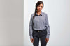 WOMEN'S LONG SLEEVE GINGHAM MICROCHECK SHIRT | PR320