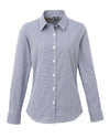 WOMEN'S LONG SLEEVE GINGHAM MICROCHECK SHIRT | PR320