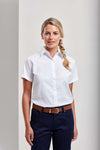 WOMEN'S SHORT SLEEVE SIGNATURE OXFORD BLOUSE | PR336