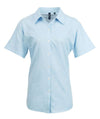 WOMEN'S SHORT SLEEVE SIGNATURE OXFORD BLOUSE | PR336