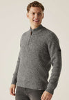 SOLOMON ZIP-NECK KNITTED PULLOVER | RETRF673