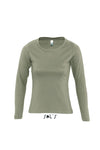 SOL'S MAJESTIC - WOMEN'S ROUND COLLAR LONG SLEEVE T-SHIRT | SO11425
