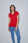 WOMEN'S POLY-COTTON SHORT SLEEVE T-SHIRT | AABB301