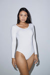 WOMEN'S COTTON SPANDEX L/S DOUBLE U-NECK BODYSUIT | AARSA8357