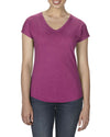 WOMEN'S TRI-BLEND V-NECK TEE | ANL6750V