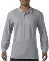 PREMIUM COTTON® ADULT LONG SLEEVE DOUBLE PIQUÉ POLO | GI85900