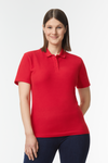 SOFTSTYLE® LADIES' DOUBLE PIQUÉ POLO WITH 3 COLOUR-MATCHED BUTTONS | GIL64800-B3