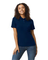 SOFTSTYLE® LADIES' DOUBLE PIQUÉ POLO WITH 3 COLOUR-MATCHED BUTTONS | GIL64800-B3