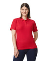 SOFTSTYLE® LADIES' DOUBLE PIQUÉ POLO WITH 3 COLOUR-MATCHED BUTTONS | GIL64800-B3