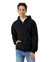 SOFTSTYLE® MIDWEIGHT FLEECE ADULT FULL ZIP HOODED SWEATSHIRT | GISF600