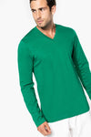 MEN'S LONG-SLEEVED V-NECK T-SHIRT | KA358