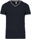 MEN'S PIQUÉ KNIT V-NECK T-SHIRT | KA374