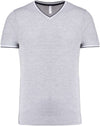 MEN'S PIQUÉ KNIT V-NECK T-SHIRT | KA374