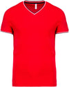 MEN'S PIQUÉ KNIT V-NECK T-SHIRT | KA374