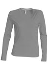 LADIES' LONG-SLEEVED V-NECK T-SHIRT | KA382