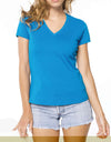 LADIES' SHORT-SLEEVED V-NECK T-SHIRT | KA390