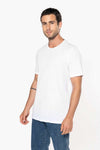 MEN'S SHORT-SLEEVED ORGANIC T-SHIRT WITH RAW EDGE NECKLINE | KA398