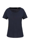 LADIES' SHORT-SLEEVED ORGANIC T-SHIRT WITH RAW EDGE NECKLINE | KA399