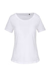 LADIES' SHORT-SLEEVED ORGANIC T-SHIRT WITH RAW EDGE NECKLINE | KA399