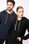 UNISEX CONTRAST PATTERNED HOODED SWEATSHIRT | KA4013