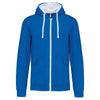 MEN'S CONTRAST HOODED FULL ZIP SWEATSHIRT | KA466