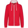 MEN'S CONTRAST HOODED FULL ZIP SWEATSHIRT | KA466